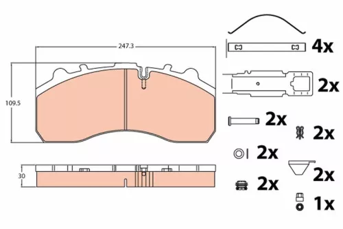 Brake Pad Set, disc brake TRW GDB5067)