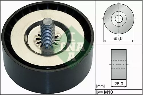 Ombuigings-/geleidingspoelie, V-geribbelde riem Schaeffler INA 532 0736 10)