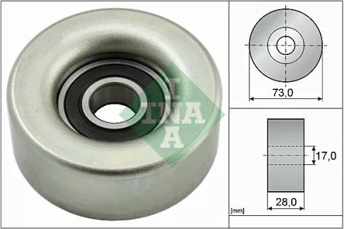Ombuigings-/geleidingspoelie, V-geribbelde riem Schaeffler INA 532 0783 10)