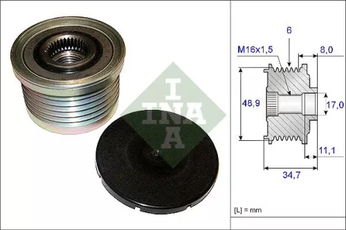 Alternator Freewheel Clutch Schaeffler INA 535 0088 10)