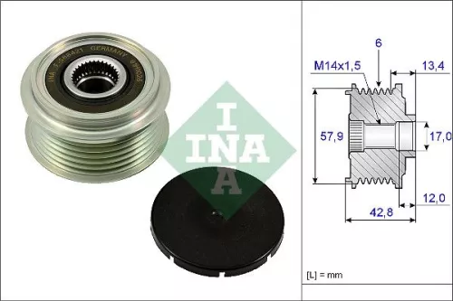 Vrijloopkoppeling van de dynamo Schaeffler INA 535 0240 10)
