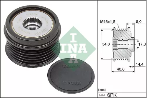 Vrijloopkoppeling van de dynamo Schaeffler INA 535 0334 10)