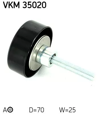 Ombuigings-/geleidingspoelie, V-geribbelde riem SKF VKM 35020)