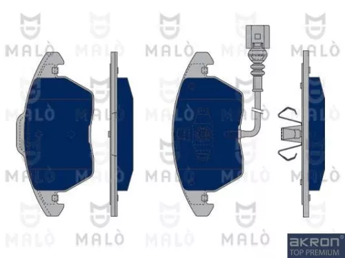 Brake Pad Set, disc brake AKRON-MALÒ 1050150)
