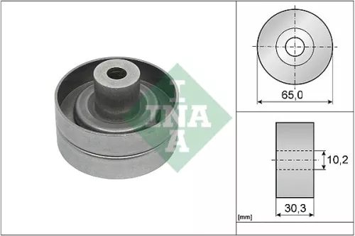 Ombuigings-/geleidingspoelie, V-geribbelde riem Schaeffler INA 532 0910 10)