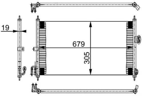 Condensor, airconditioning MAHLE AC 252 000S)