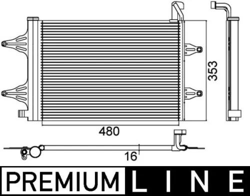 Condenser, air conditioning MAHLE AC 359 000P)