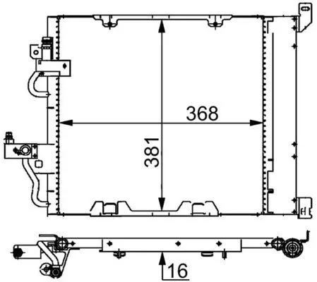 Condenser, air conditioning MAHLE AC 376 000S)