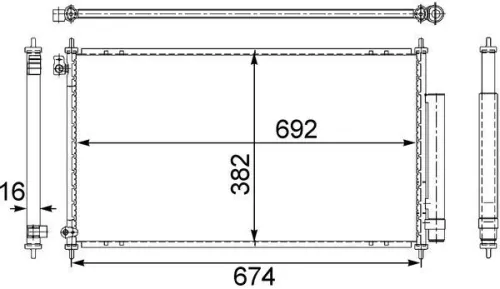 Condensor, airconditioning MAHLE AC 467 001S)