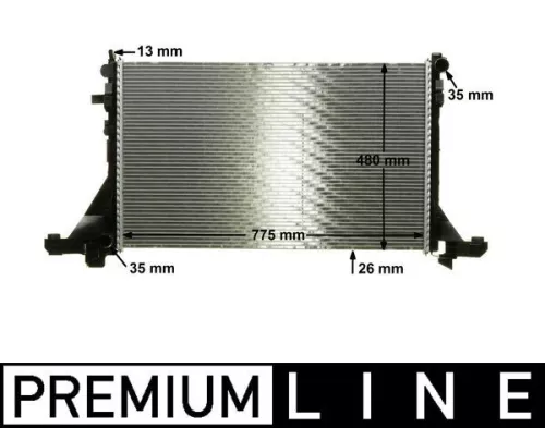 Radiator, motorkoeling MAHLE CR 1770 000P)