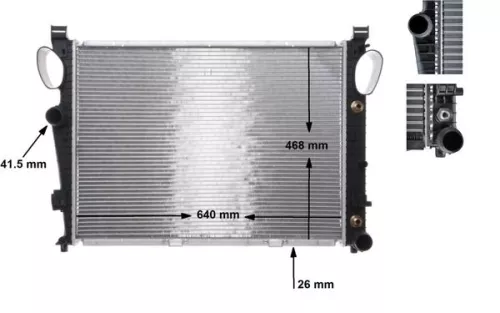 Radiator, motorkoeling MAHLE CR 304 000S)