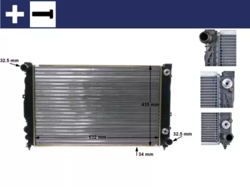 Radiator, motorkoeling MAHLE CR 648 000S)