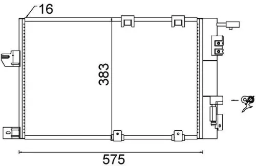 Condensor, airconditioning MAHLE AC 339 000S)