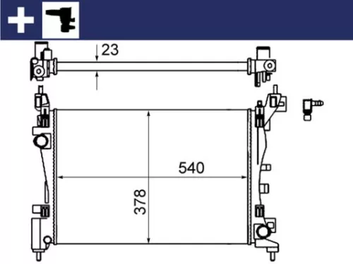 Radiator, motorkoeling MAHLE CR 1121 000S)
