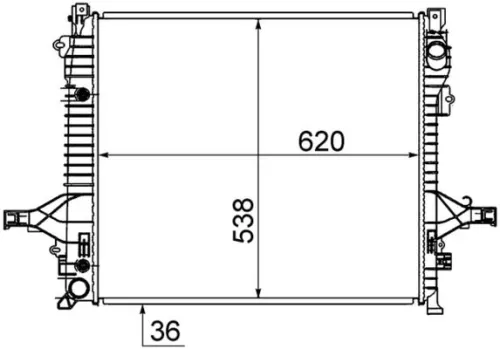 Radiator, motorkoeling MAHLE CR 1191 000S)