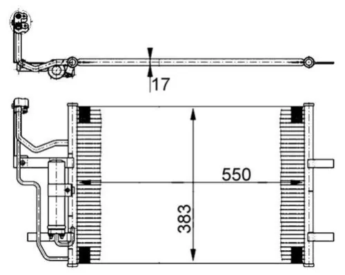 Condensor, airconditioning MAHLE AC 386 000S)