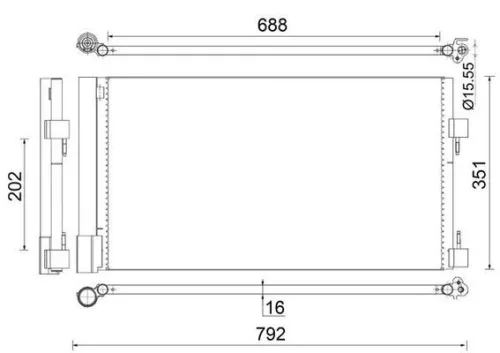 Condensor, airconditioning MAHLE AC 486 000S)
