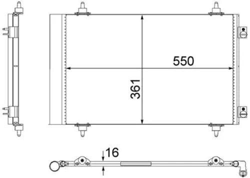Condensor, airconditioning MAHLE AC 487 000S)