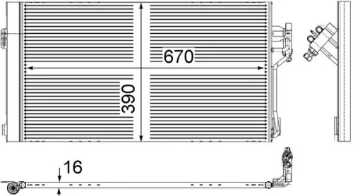 Condensor, airconditioning MAHLE AC 761 000S)