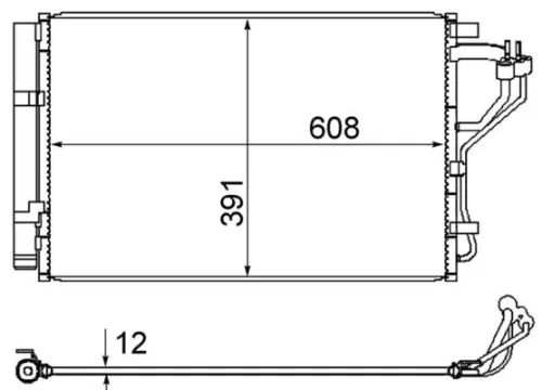Condensor, airconditioning MAHLE AC 867 000S)