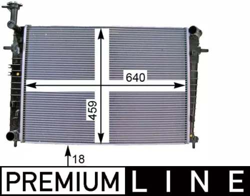 Radiator, motorkoeling MAHLE CR 1333 000P)