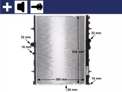 Radiator, engine cooling MAHLE CR 31 000S)
