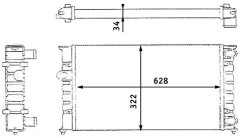 Radiator, motorkoeling MAHLE CR 348 000S)