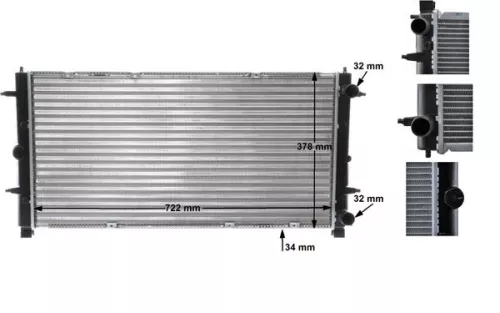Radiator, motorkoeling MAHLE CR 398 000S)