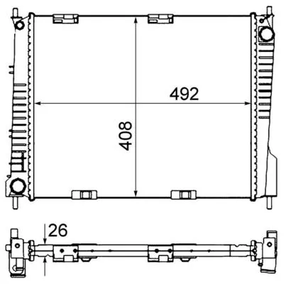 Radiator, motorkoeling MAHLE CR 841 000S)
