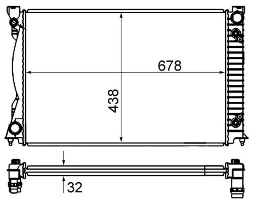 Radiator, motorkoeling MAHLE CR 842 000S)