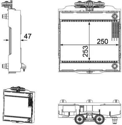 Radiator, motorkoeling MAHLE CR 923 000P)