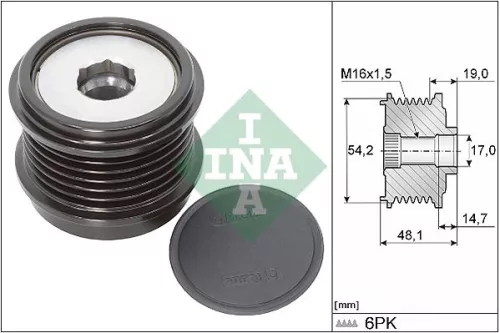 Vrijloopkoppeling van de dynamo Schaeffler INA 535 0310 10)