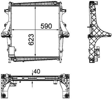 Radiator, motorkoeling MAHLE CR 1172 000P)