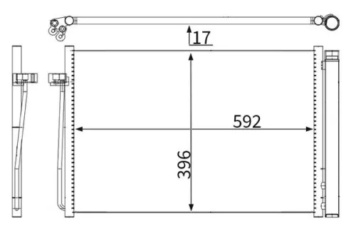 Condensor, airconditioning MAHLE AC 344 000S)