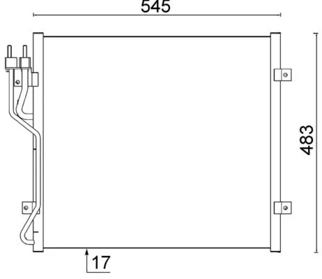 Condensor, airconditioning MAHLE AC 545 000S)