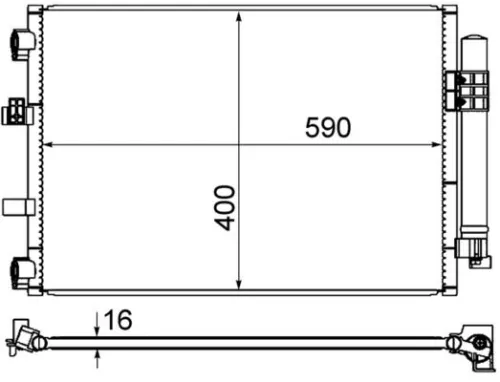 Condensor, airconditioning MAHLE AC 861 000S)