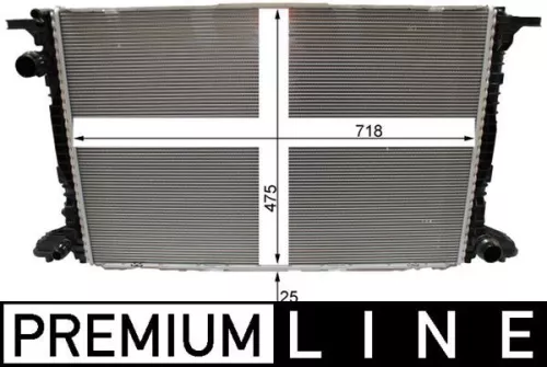 Radiator, motorkoeling MAHLE CR 2180 000P)