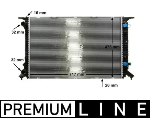 Radiator, motorkoeling MAHLE CR 910 000P)