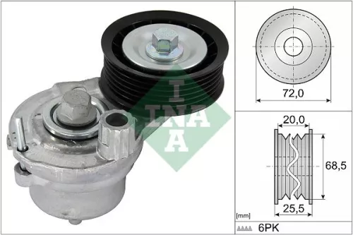Riemspanner, V-geribbelde riem Schaeffler INA 534 0703 10)