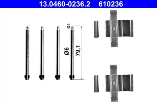 Accessoirekit, schijfremblokken ATE 13.0460-0236.2)