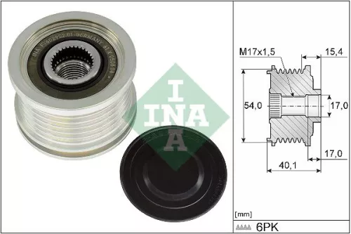 Vrijloopkoppeling van de dynamo Schaeffler INA 535 0317 10)