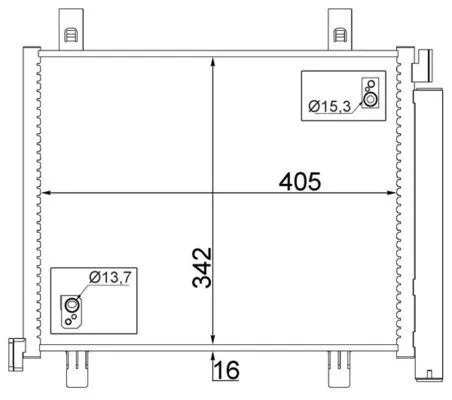 Condensor, airconditioning MAHLE AC 747 000S)