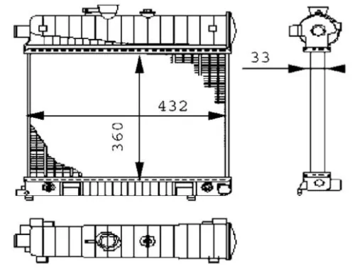Radiator, motorkoeling MAHLE CR 2207 000S)