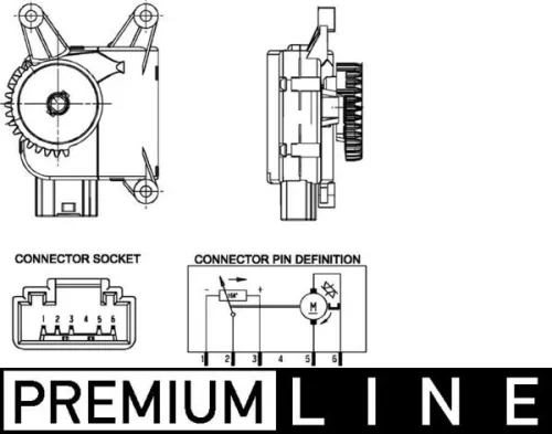 Aandrijfmechanisme, mengklep MAHLE AA 16 000P)