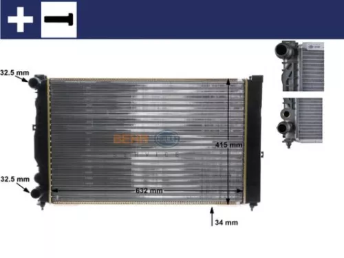 Radiator, motorkoeling MAHLE CR 647 000S)