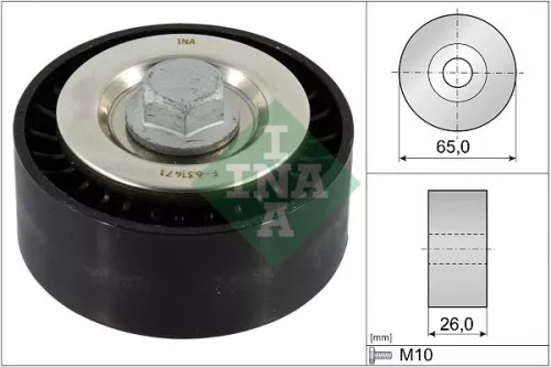 Ombuigings-/geleidingspoelie, V-geribbelde riem Schaeffler INA 532 0896 10)