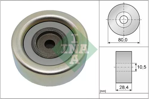 Ombuigings-/geleidingspoelie, V-geribbelde riem Schaeffler INA 532 0933 10)