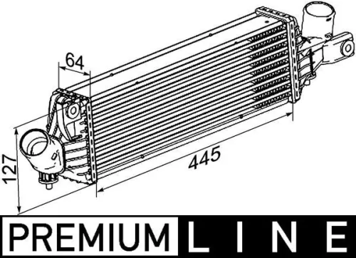 Laadluchtkoeler MAHLE CI 355 000P)