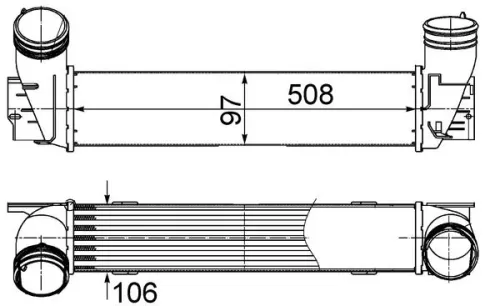 Laadluchtkoeler MAHLE CI 489 000S)