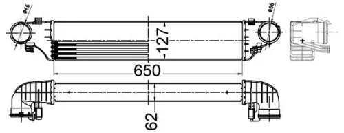 Laadluchtkoeler MAHLE CI 505 000S)